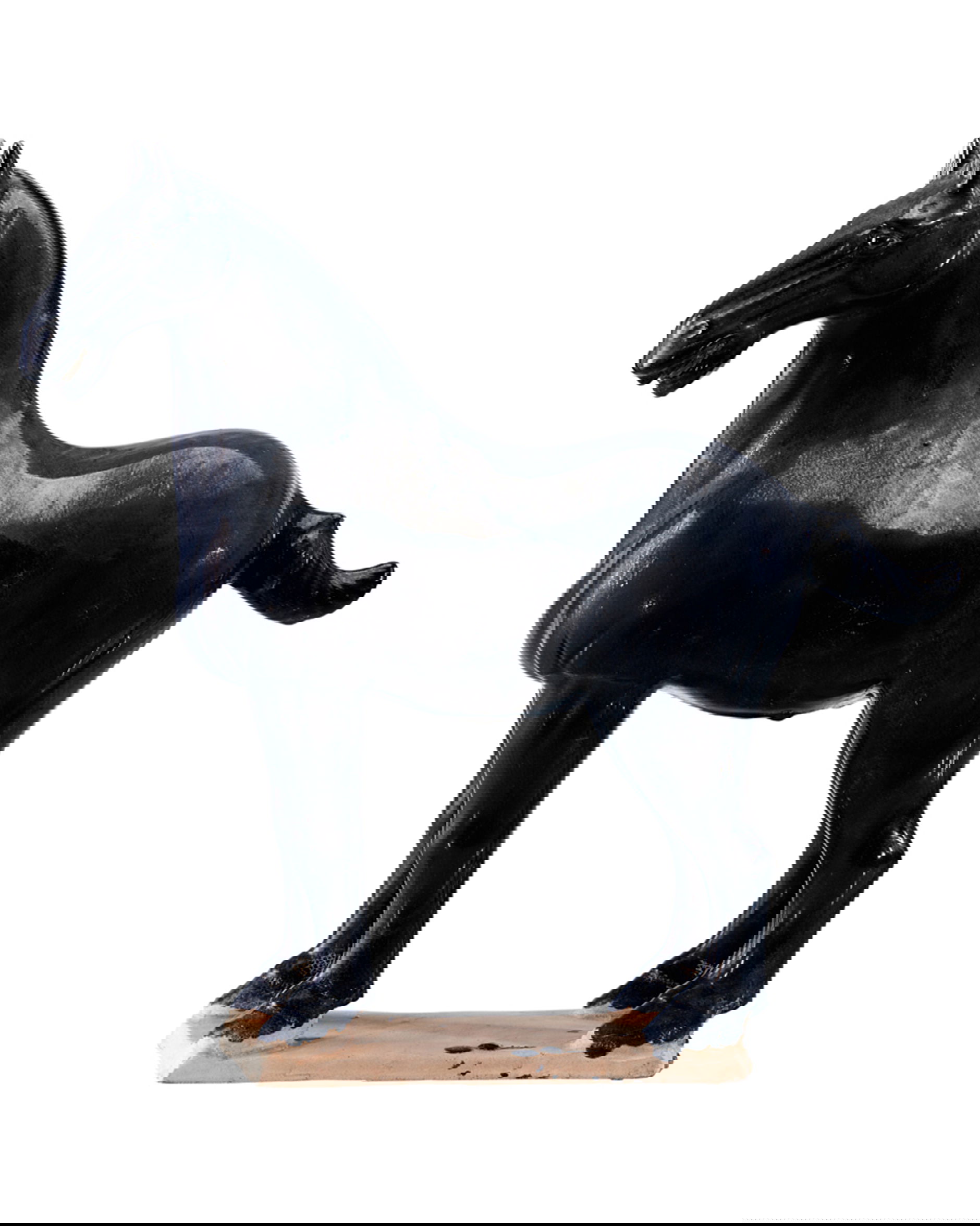 Tang häst skulptur svart