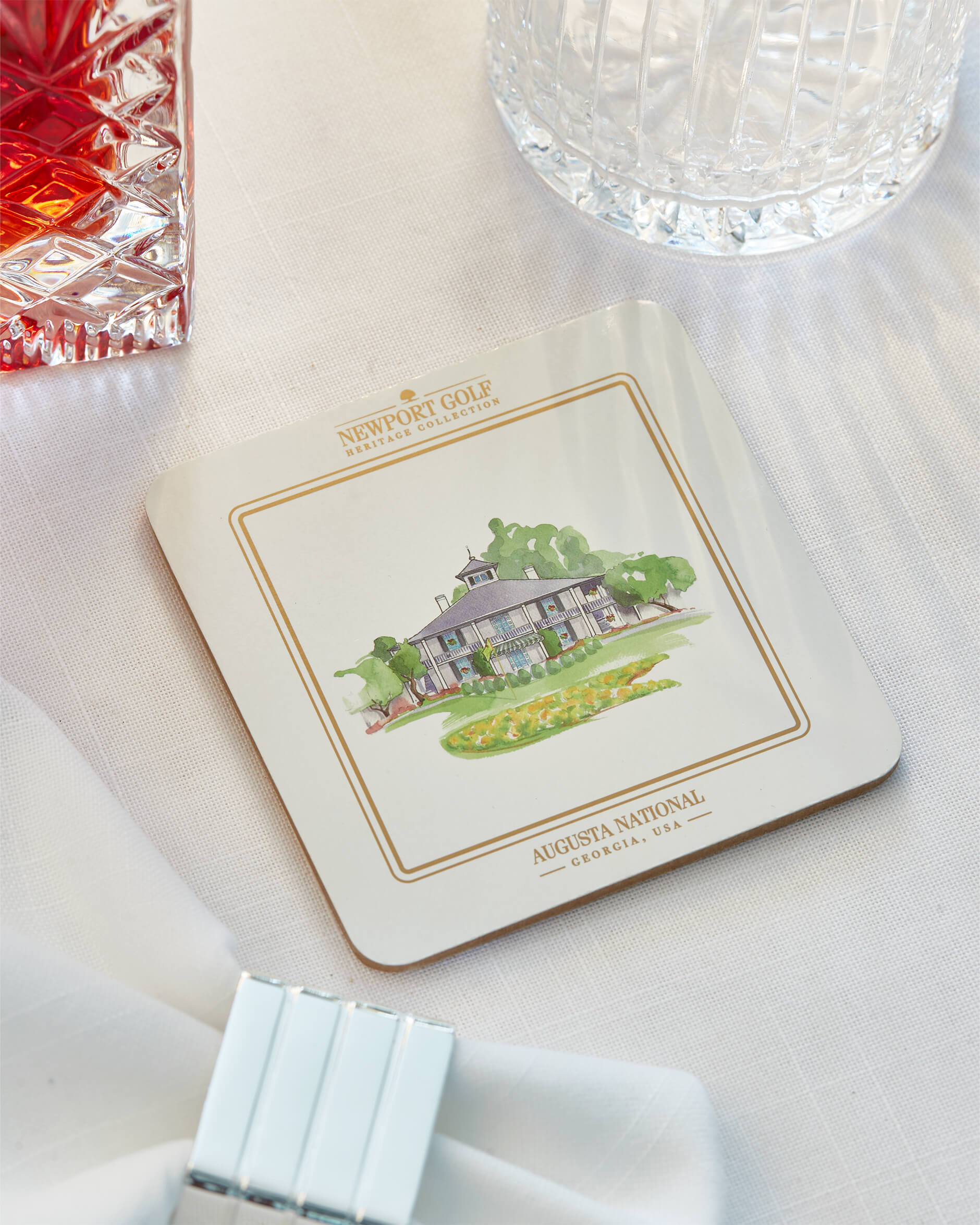 Clubhouse glasunderlägg vit 6-pack