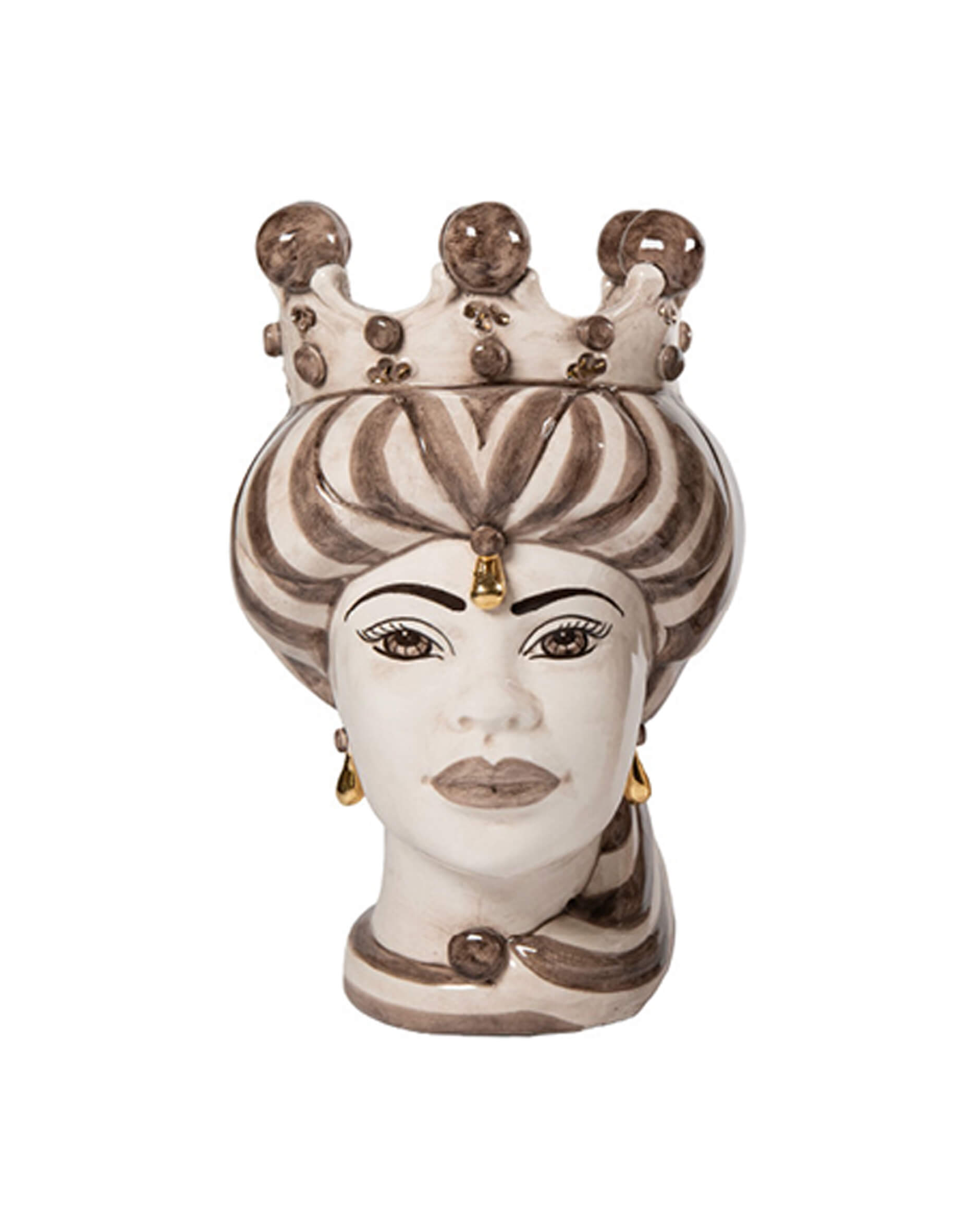 Testa di Moro donna vit/brun