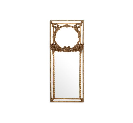 Antique gold - Le Royal Mirror antique white finish