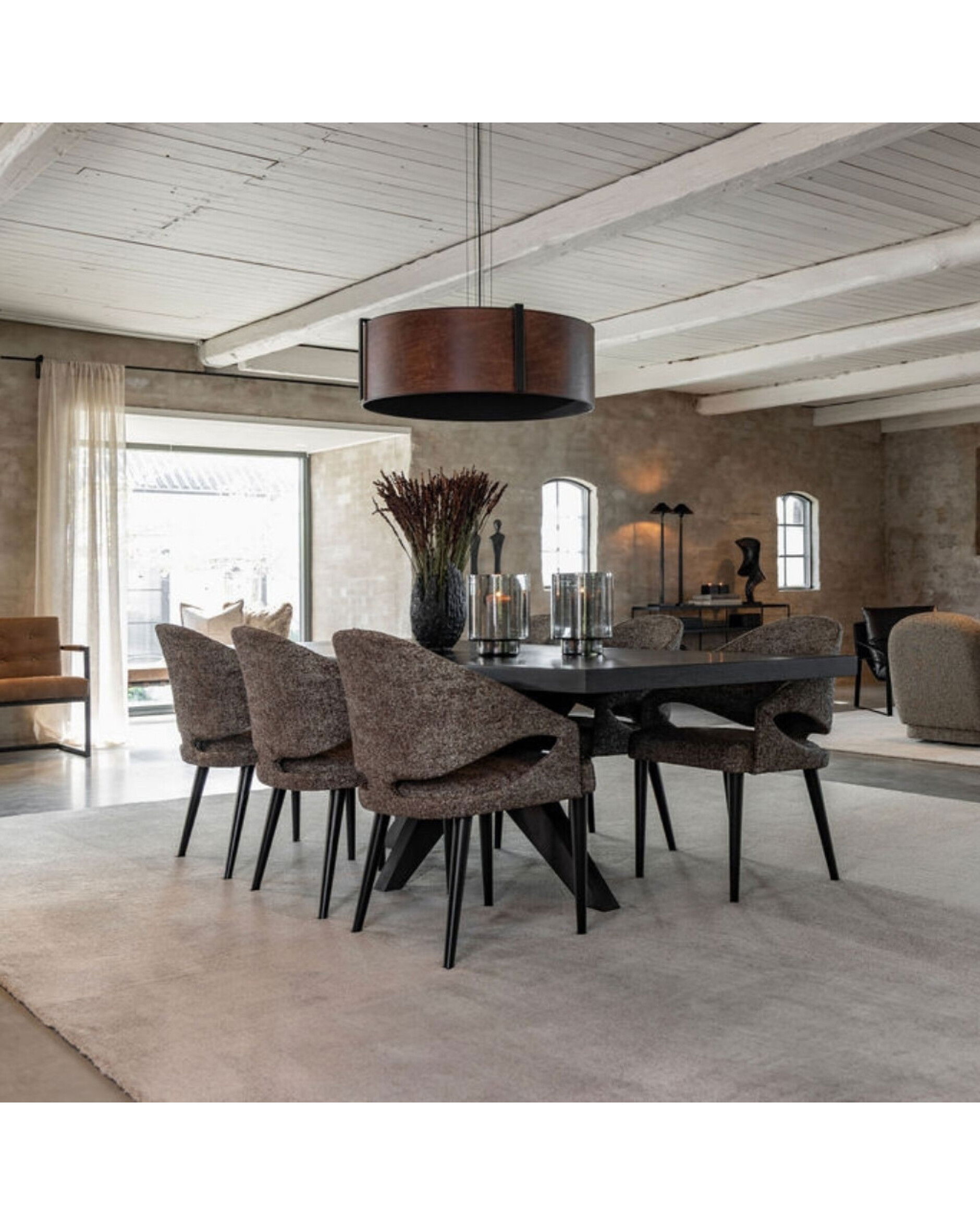 Vance Dining Armchair Bronzo Brown