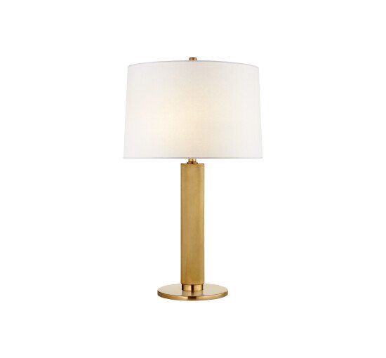 Natural Brass - Barrett Knurled Table Lamp Polished Nickel