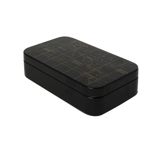 World Map Box Black