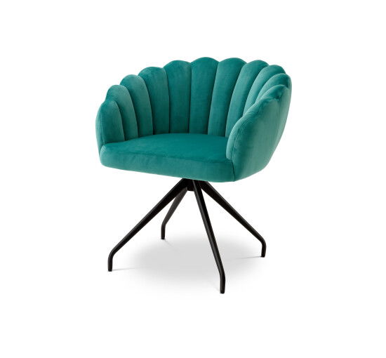 null - Luzern Dining Chair Savona Turquoise Velvet