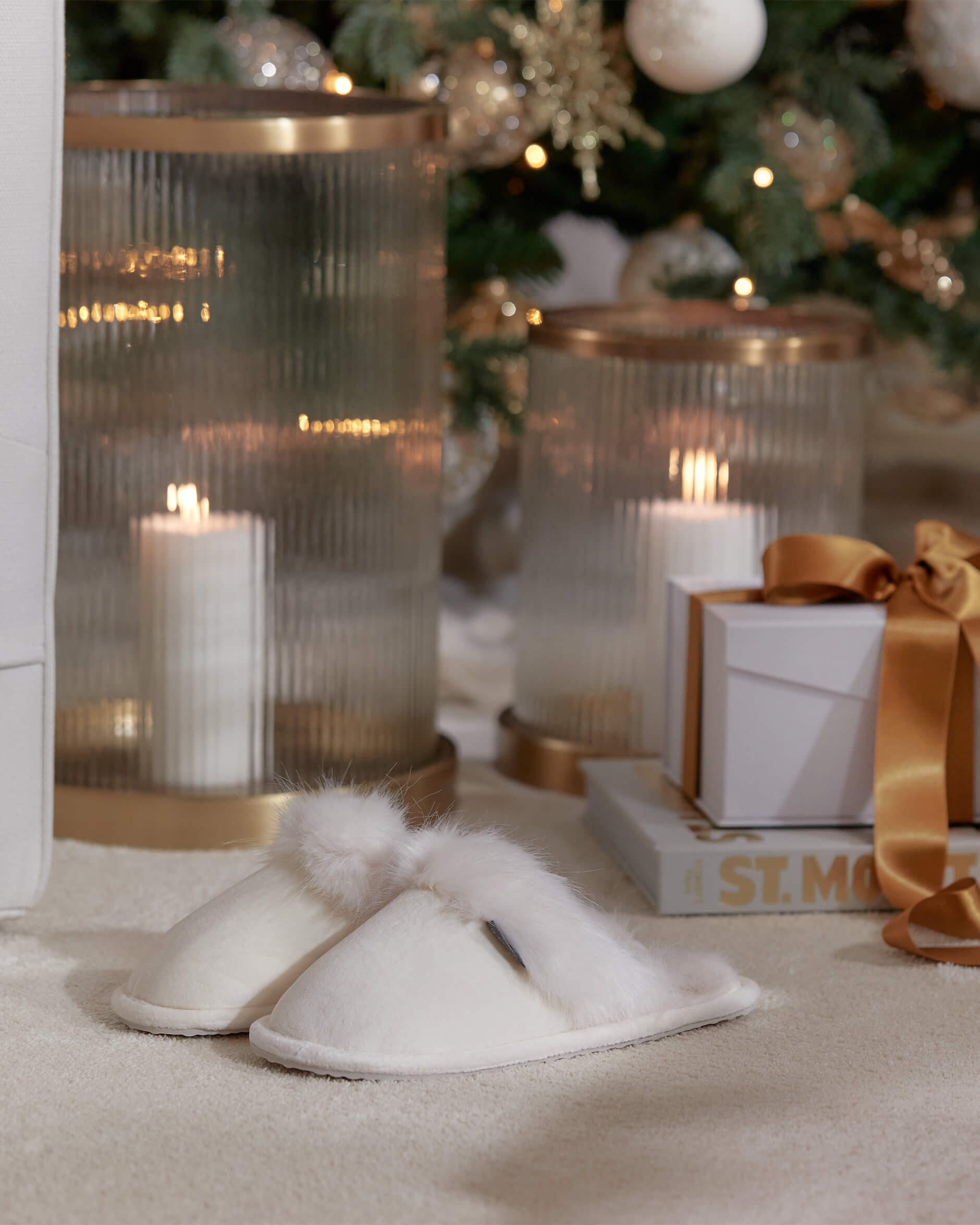 Aspen Hausschuhe Weiß