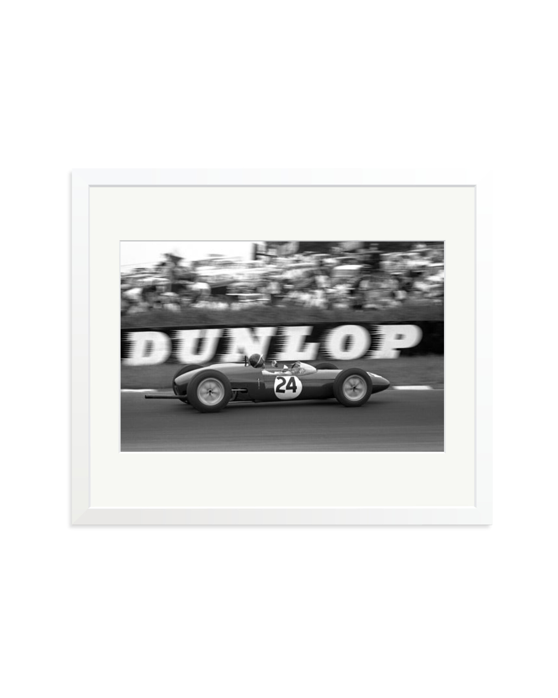 Jim Clark in a Lotus 21 White / Large