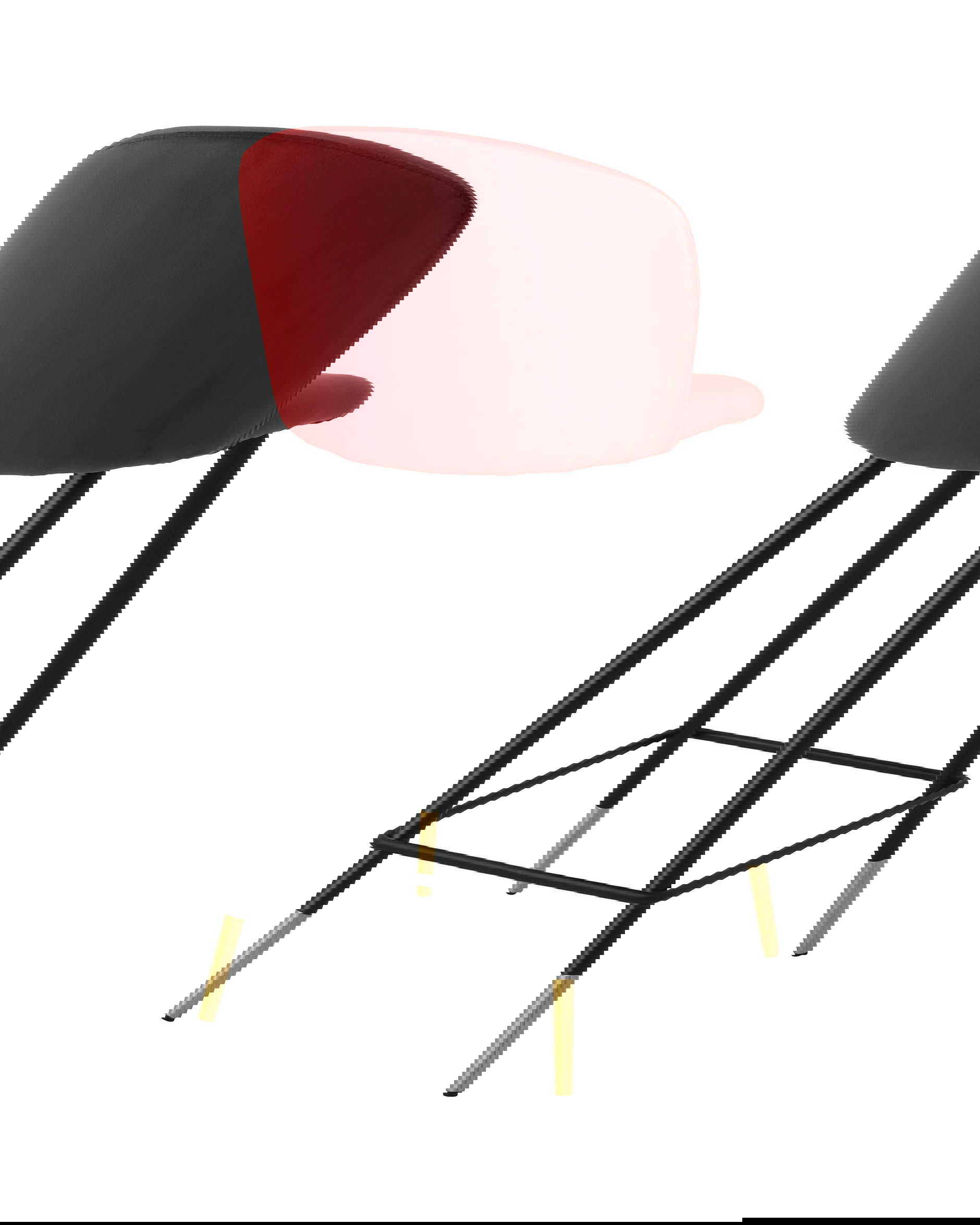 Volante Counter Stool Roche Bordeaux Velvet