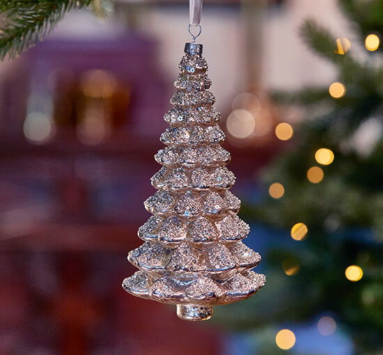 Silver - Christmas Tree Ornament Silver