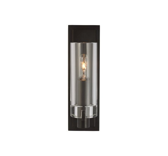 Bronze - Sonnet Petite Single Sconce Polished Nickel/Clear
