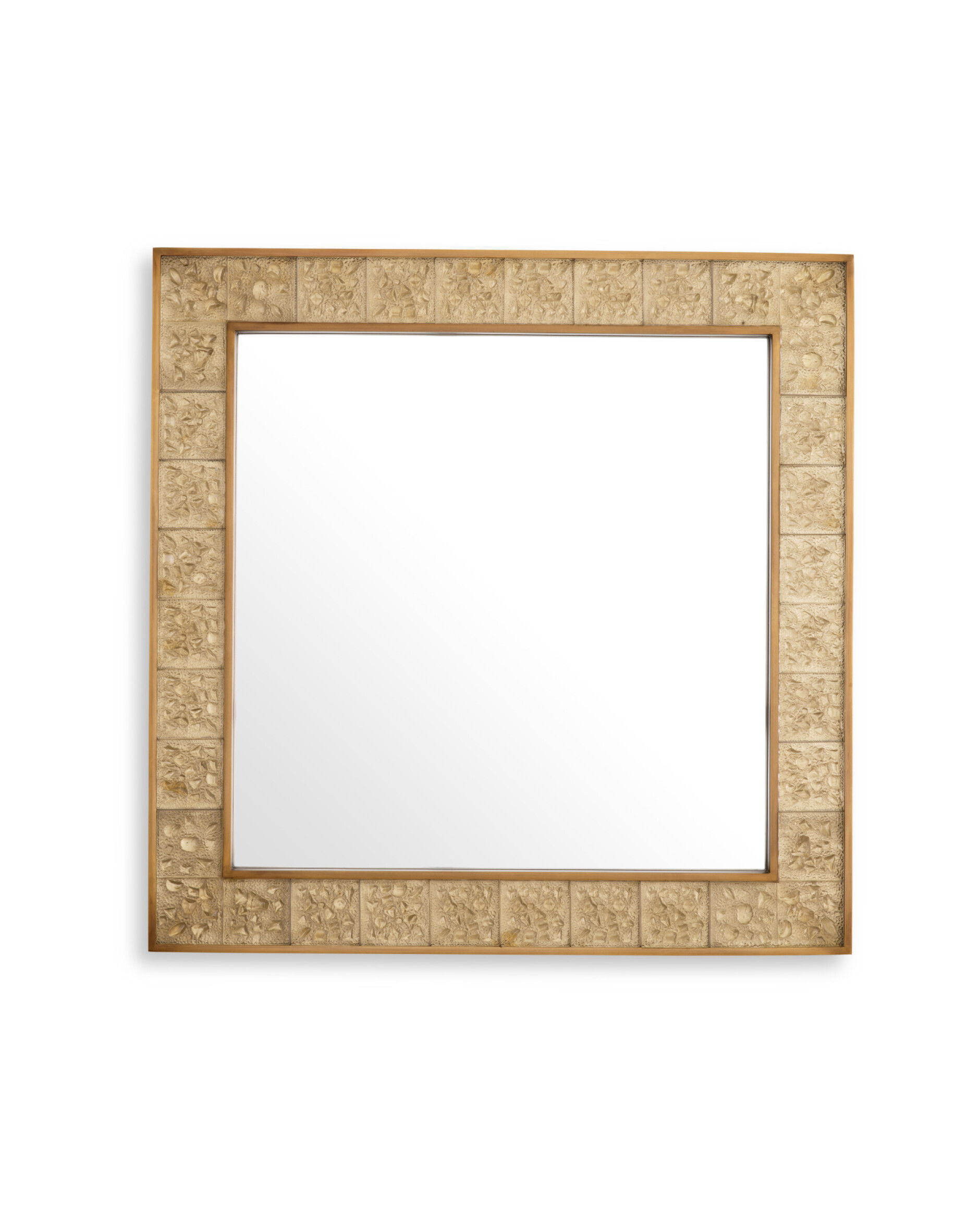 Mellot spegel antik mässing