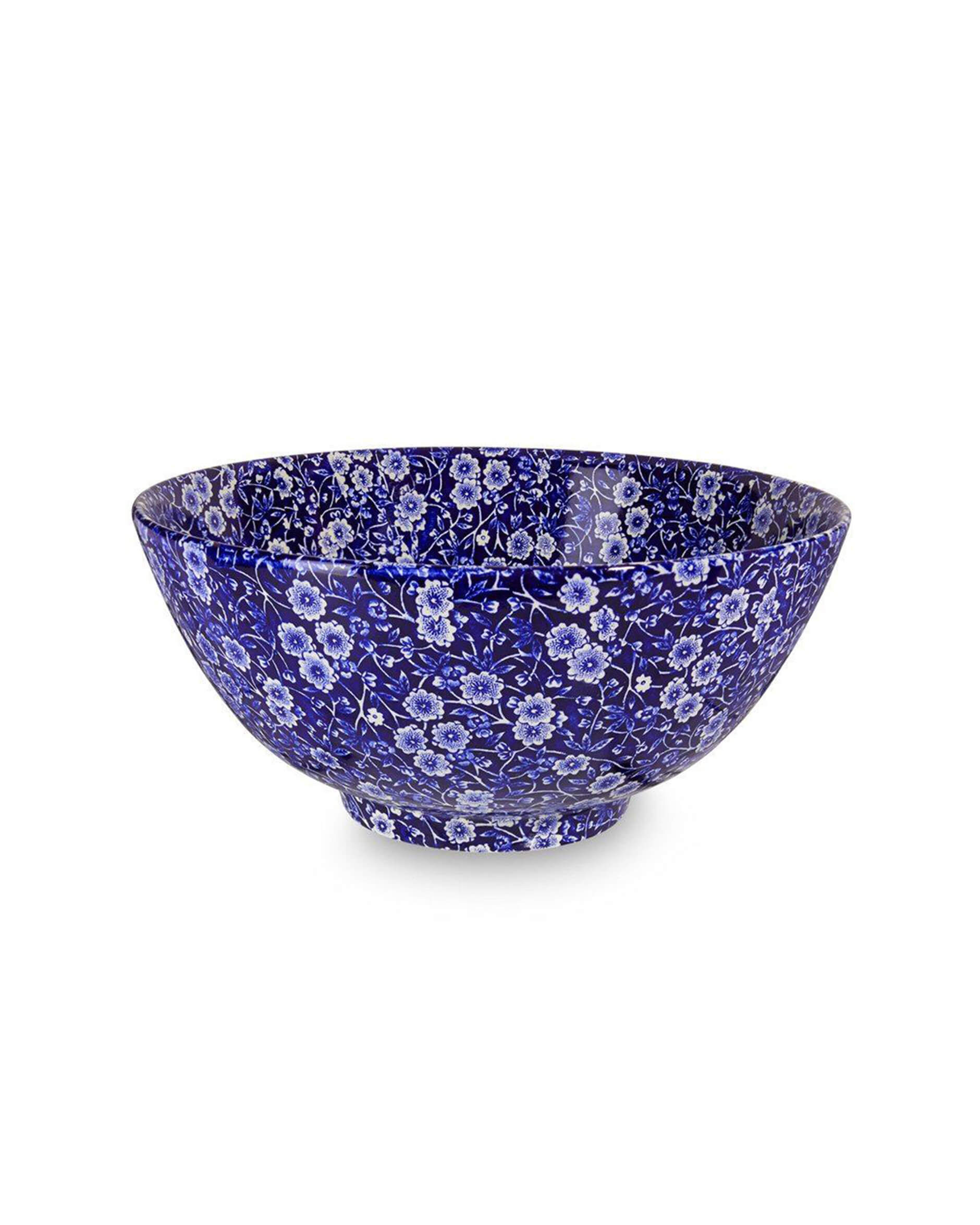 Blue Calico Serving Bowl Blue/White