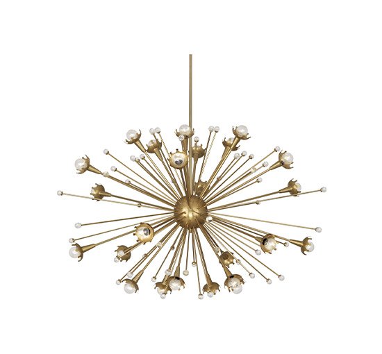 Sputnik chandelier brass