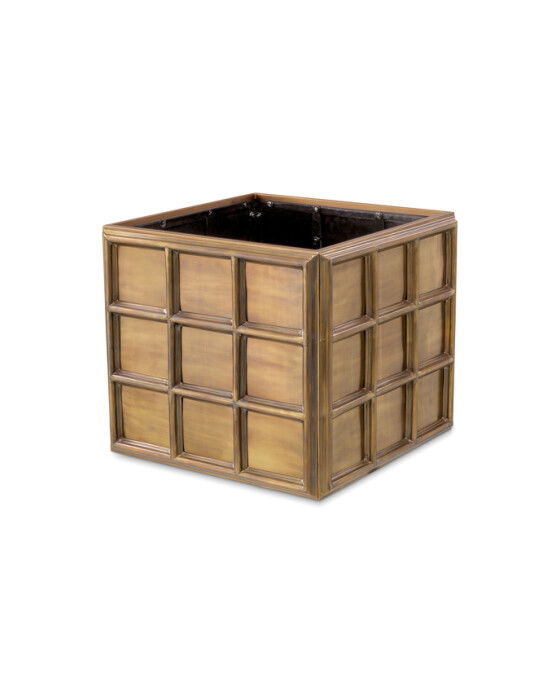 Grid planteringslåda antik mässing