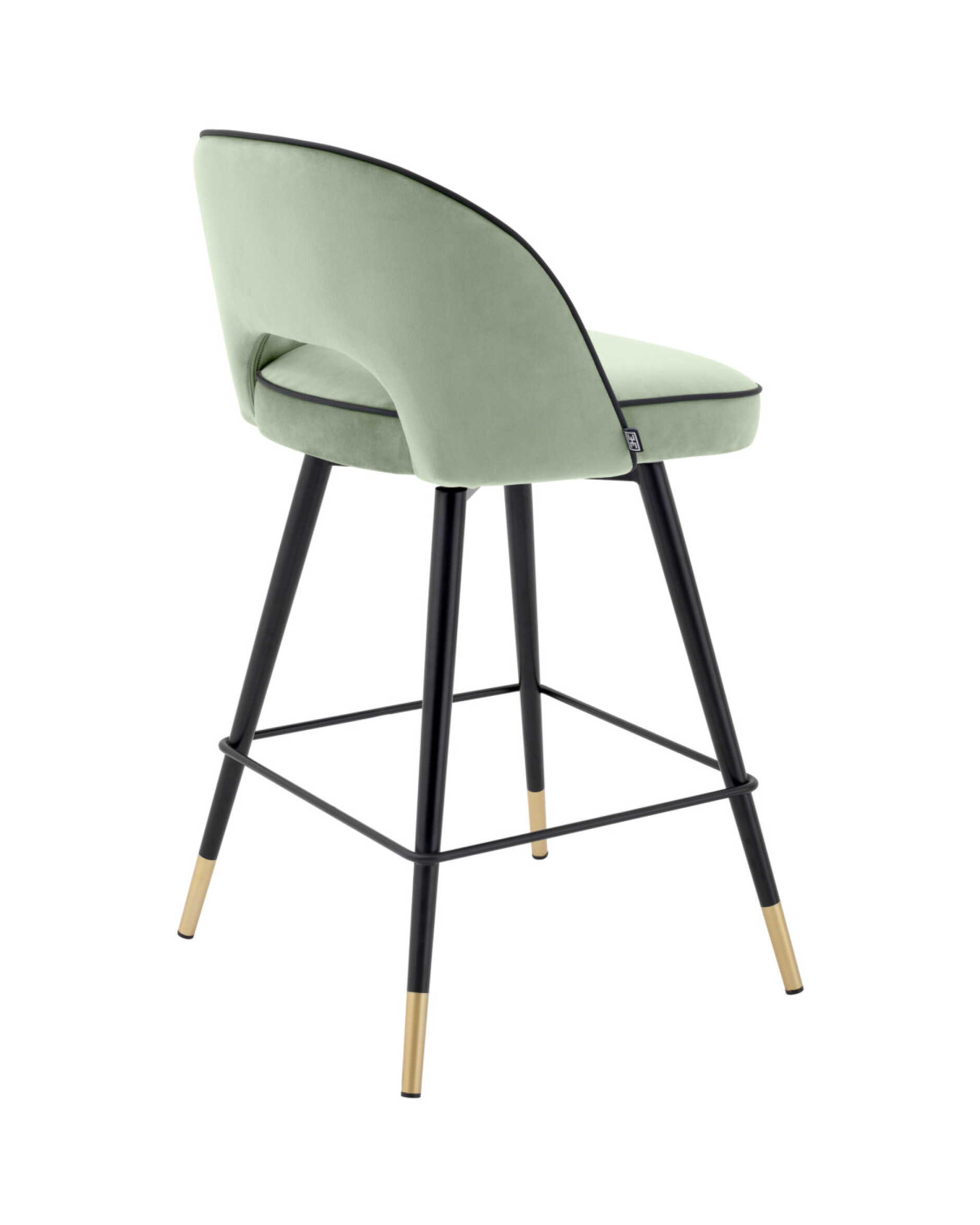 Cliff Counter Stool Savona Pistache Green Velvet Set of 2