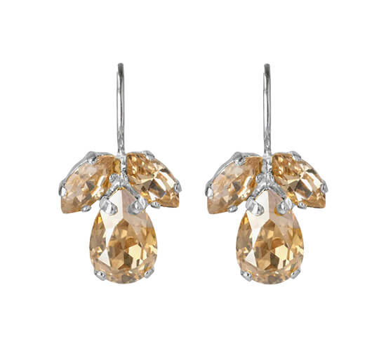 null - Petite Timo Earrings Golden Shadow Rhodium