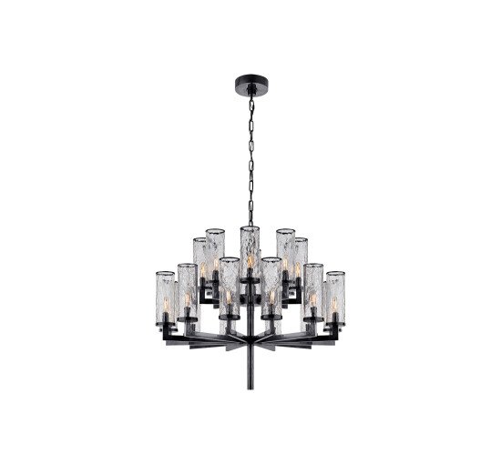 null - Liaison Double Tier Chandelier Polished Nickel