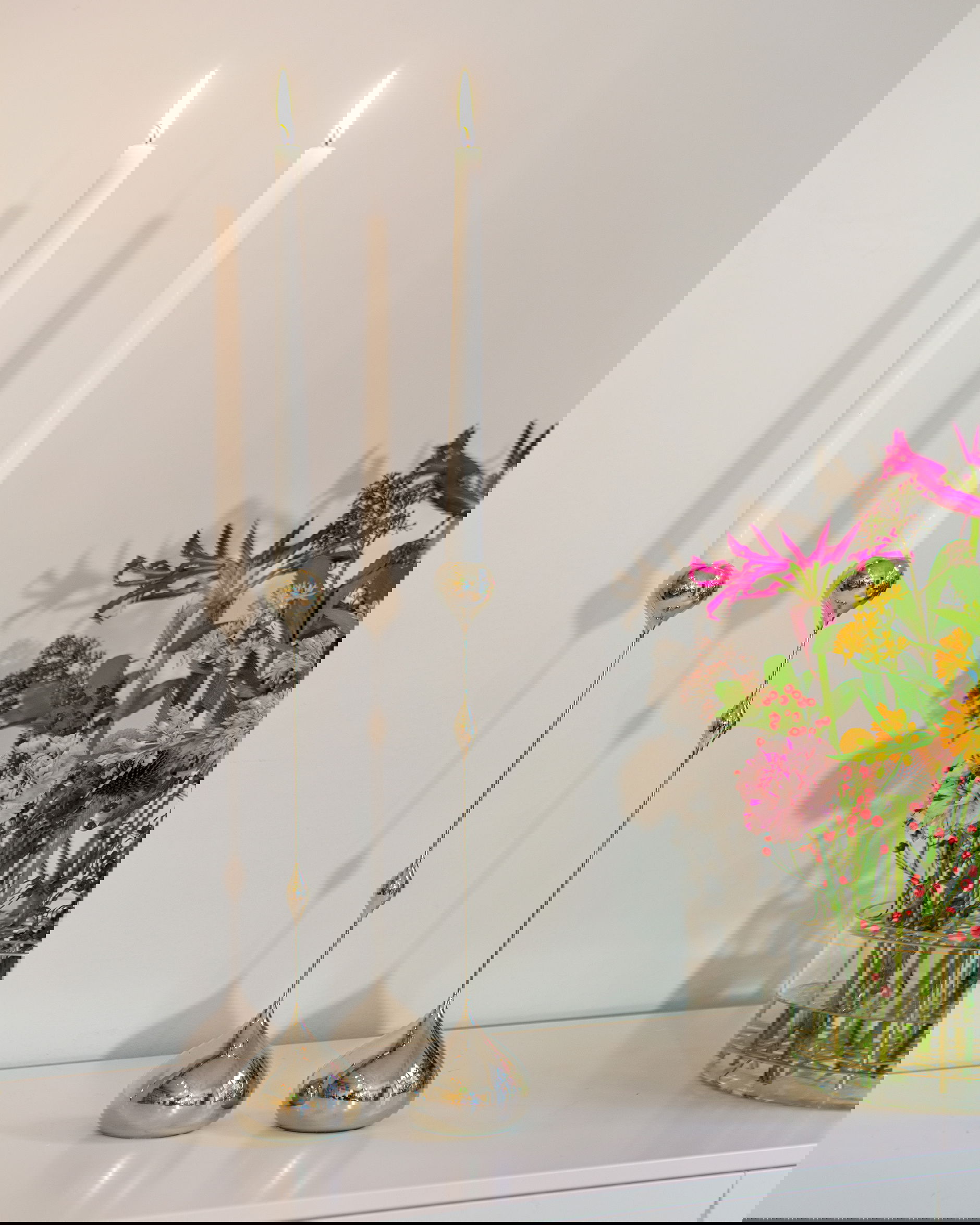 Tender ljusstake nickel