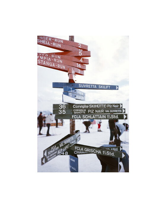 Signpost in St. Moritz