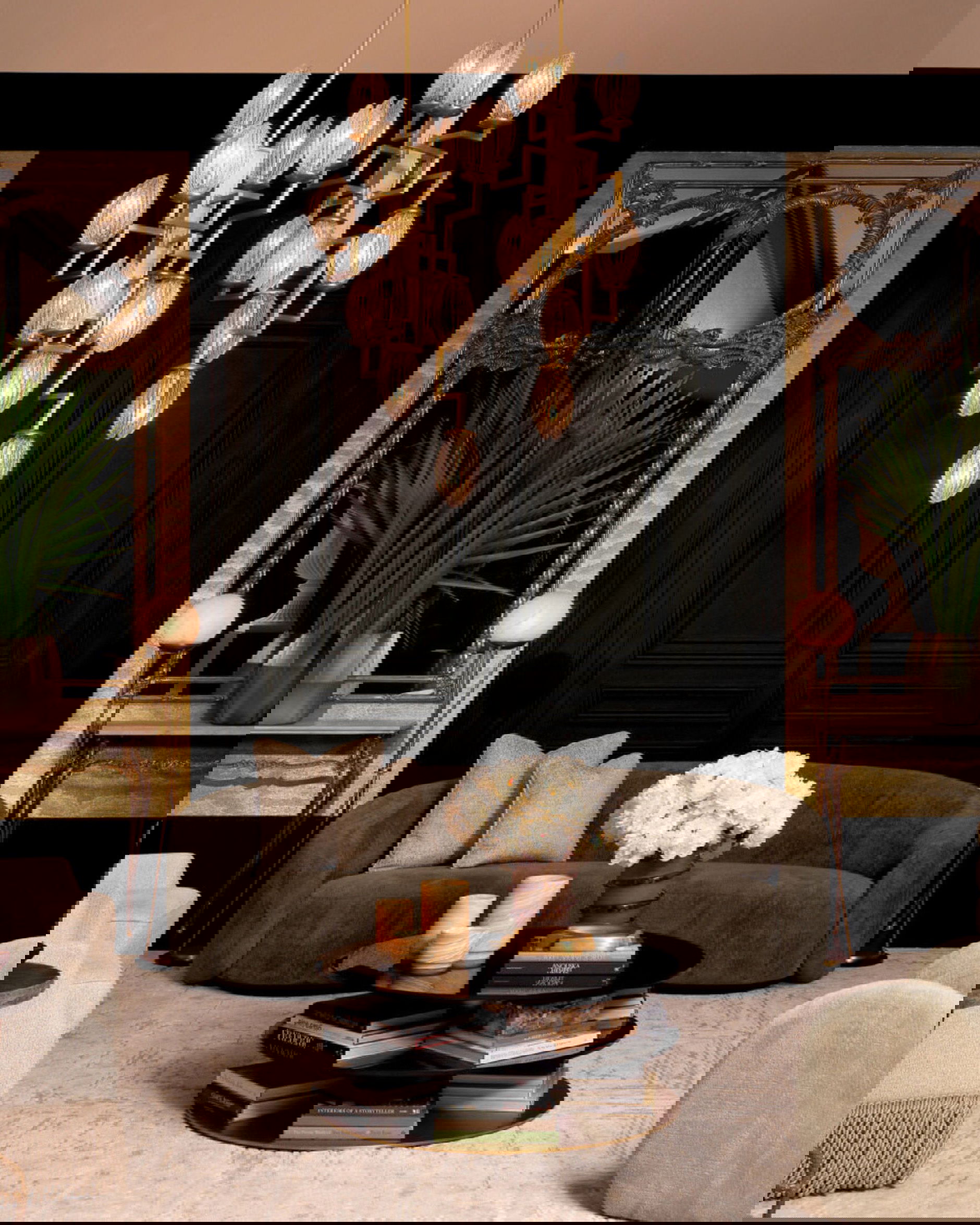 Izzy vloerlamp antiek messing