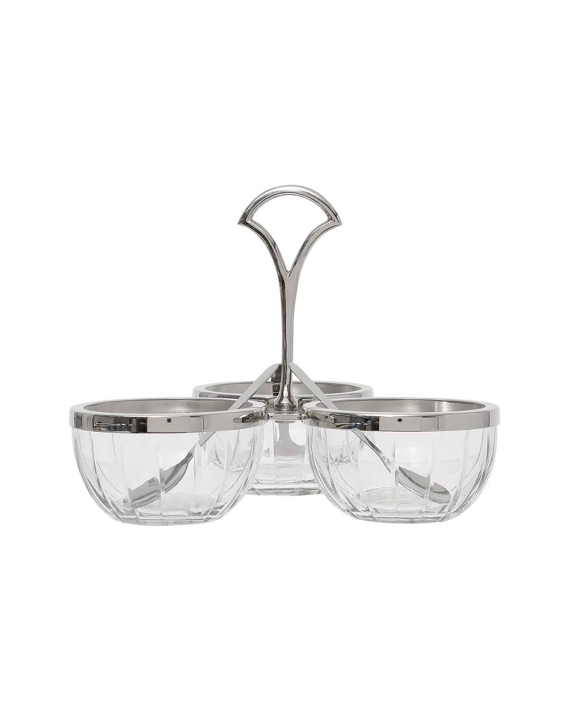 Clarell trippelskål silver