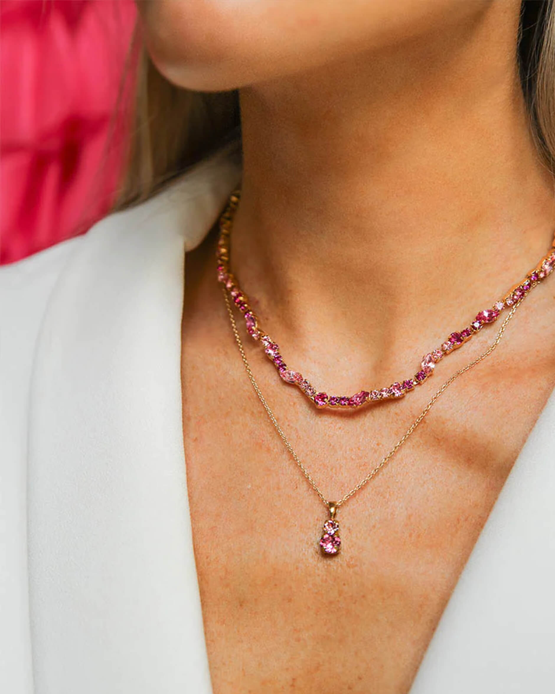 Leah Necklace Rose Combo