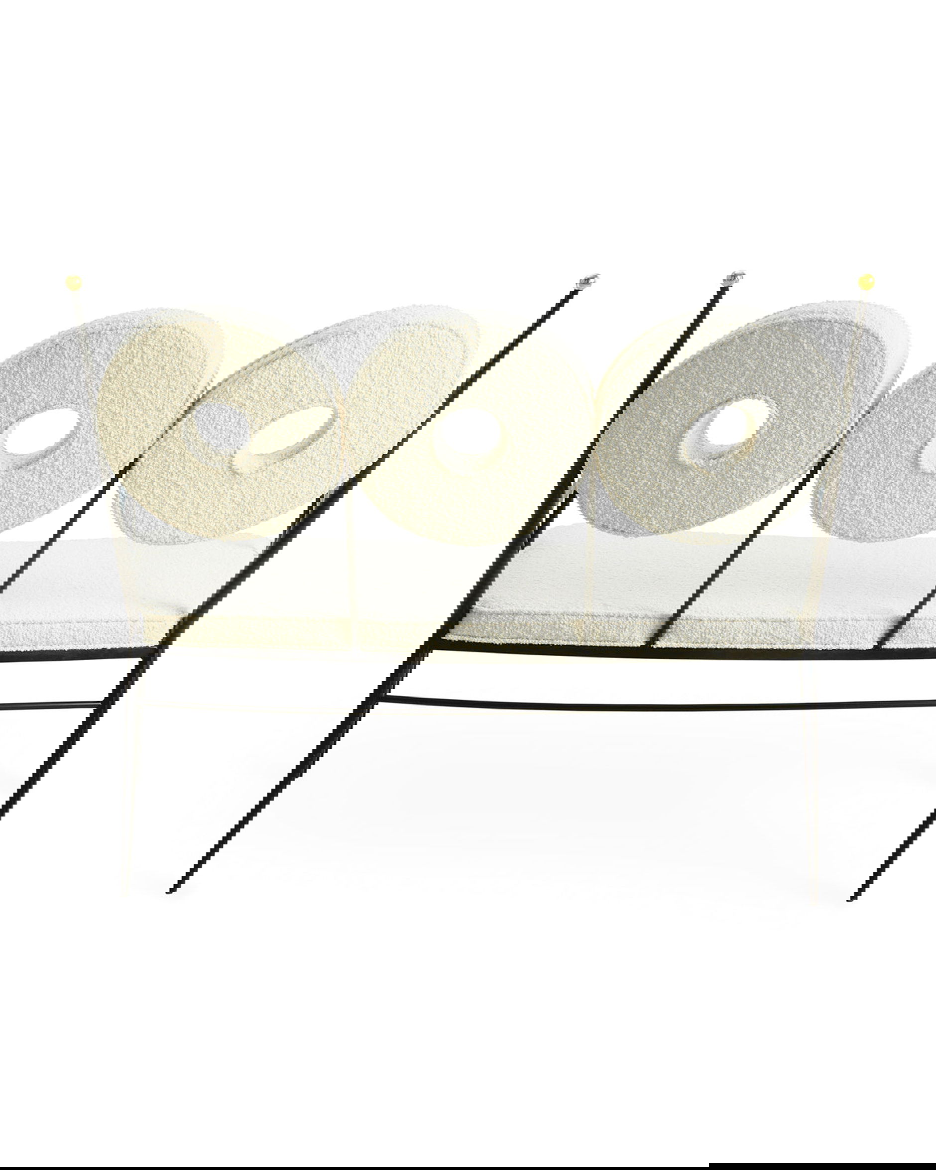 Rondo bänk bouclé white