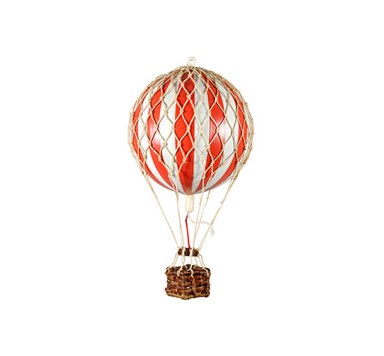 Floating The Skies Hot Air Balloon Red/White