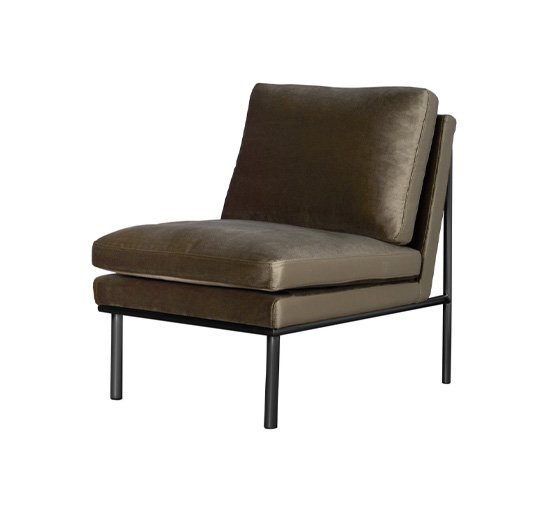 Olive - April lounge chair rust / brass