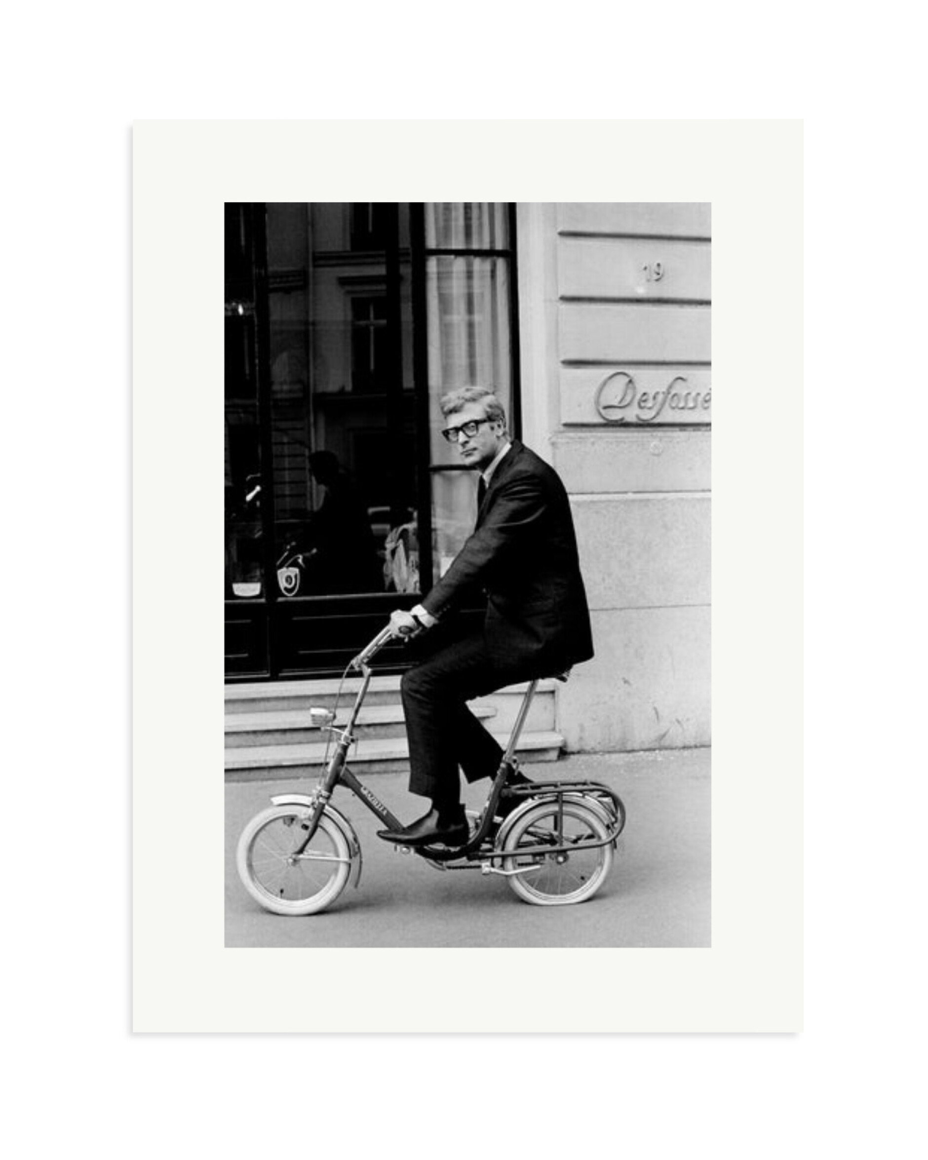 Michael Caine on His Bike Print Only / XL
