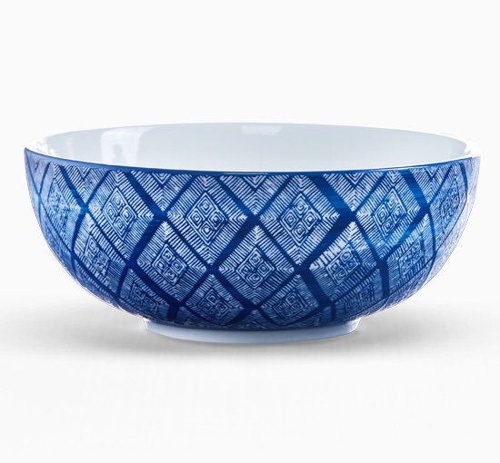 Capri Azzurra Taglio Salad Bowl Blue/White