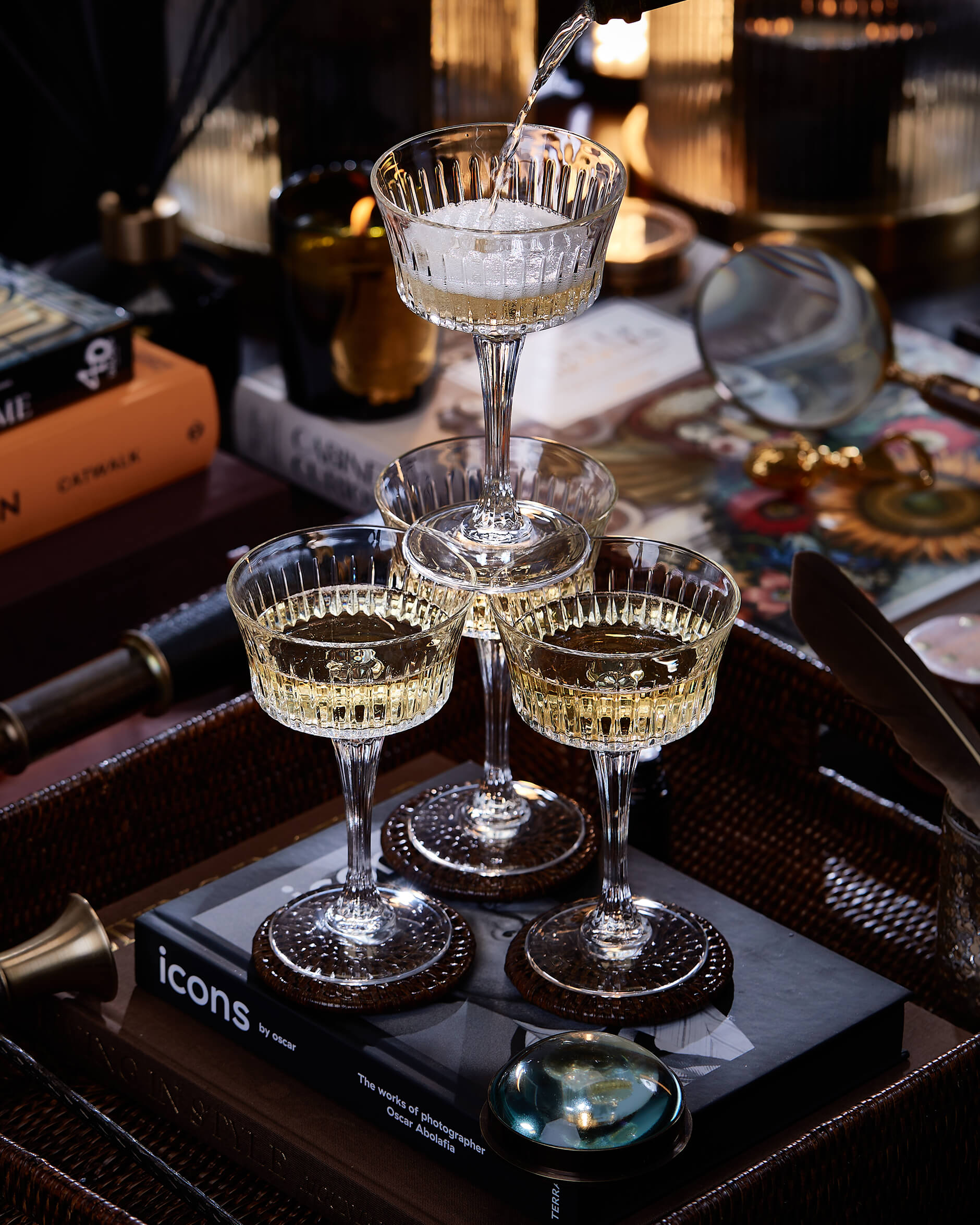 Manhattan cocktailglas kristall singel