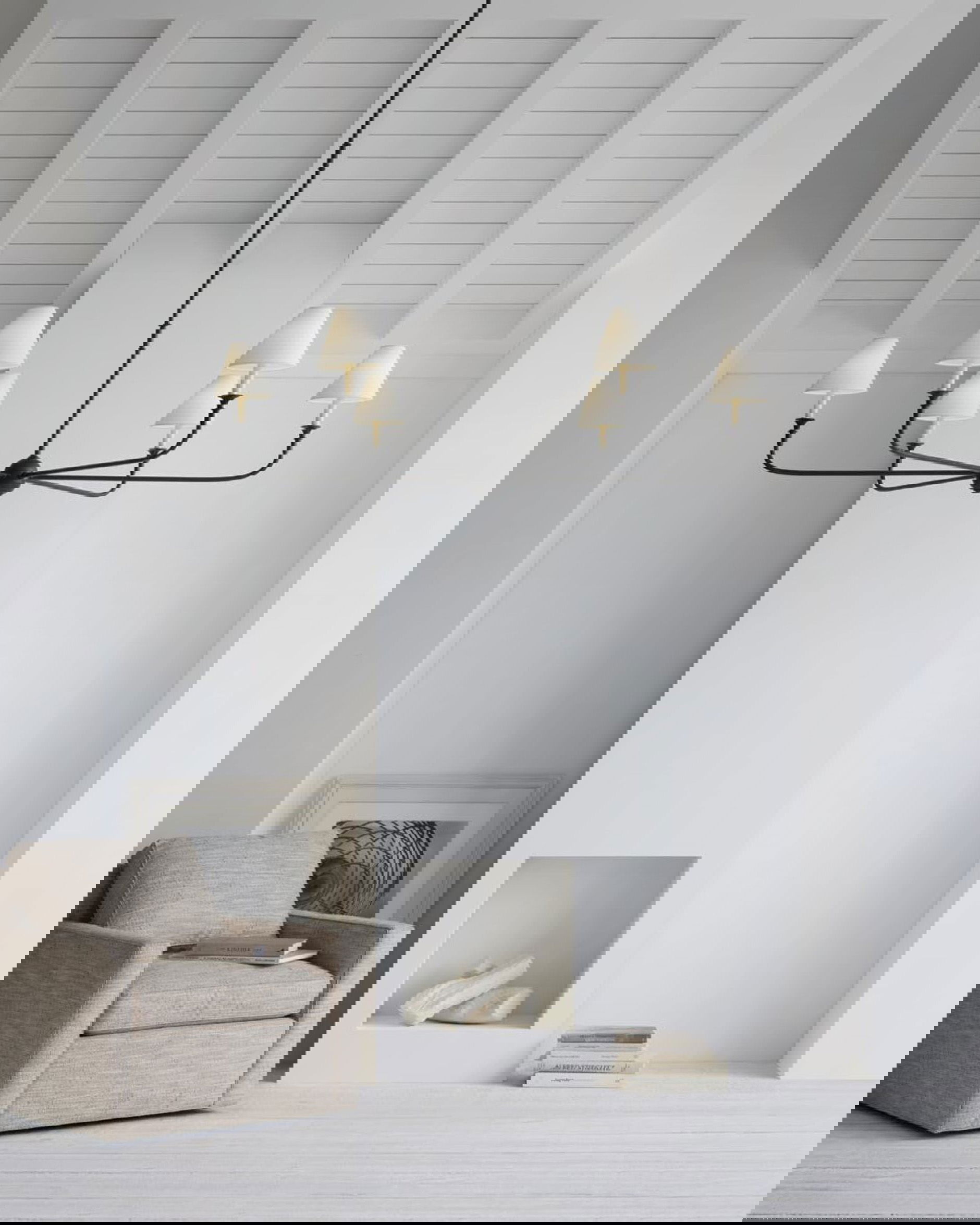 Piaf Grande Chandelier Aged Iron/Ebonized Oak