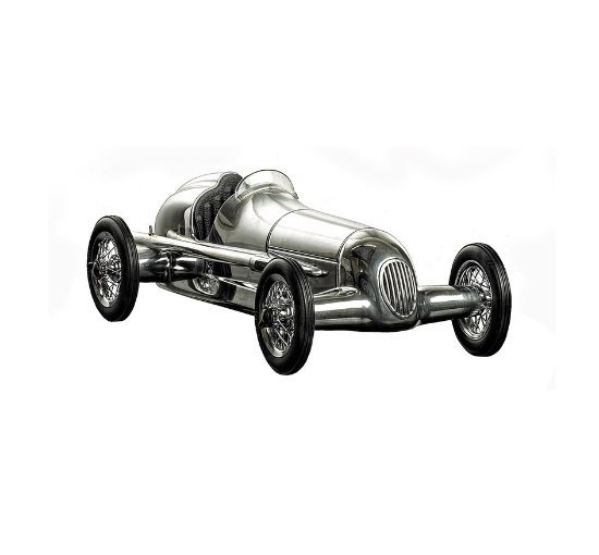 Grey - Silberpfeil Racing Car Black
