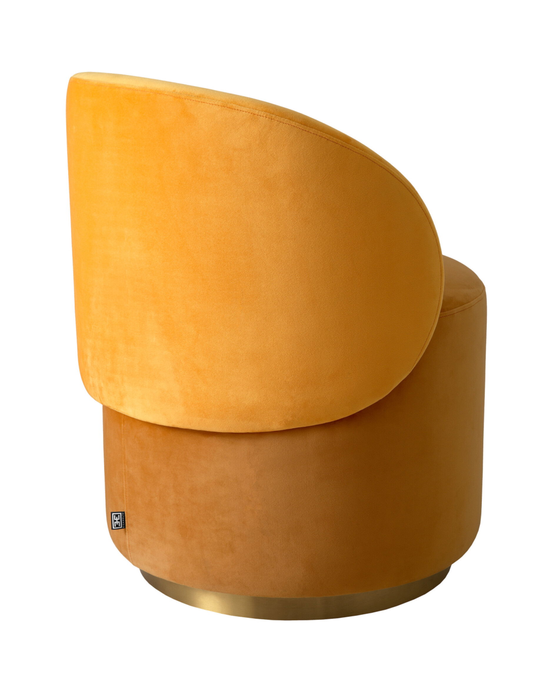 Greer Low Dining Chair Roche Yellow Velvet