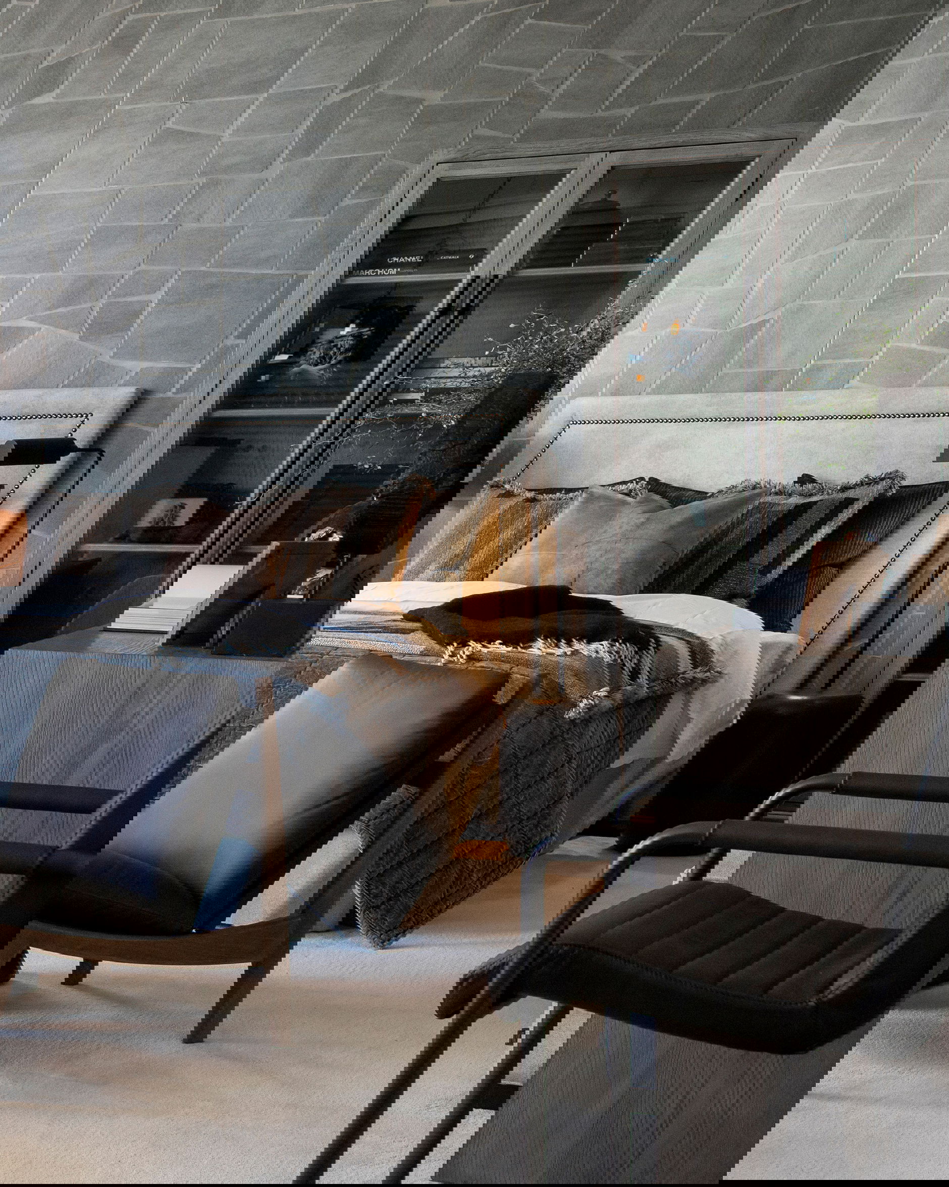 Narbonne vitrinskåp pebbles grey