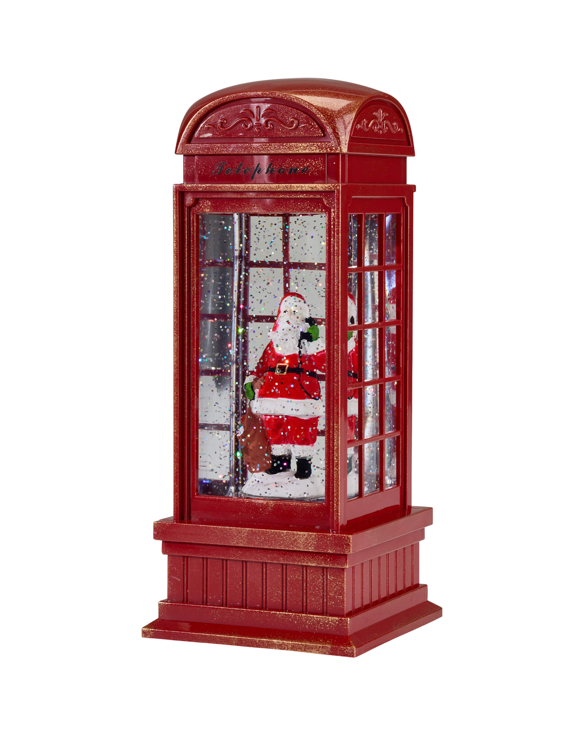 Landon telefonkiosk speldosa röd