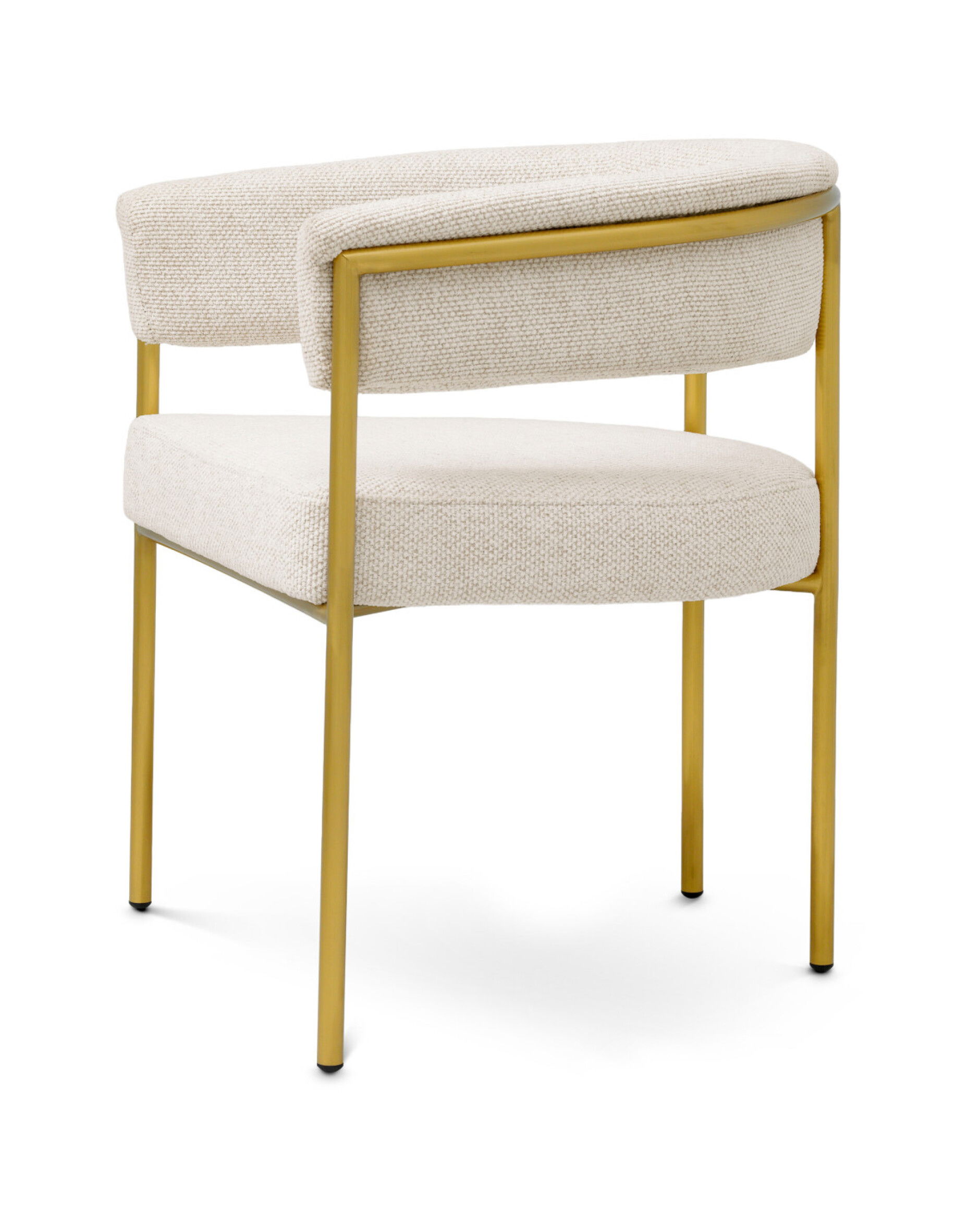 Gainsley eetkamerstoel off-white/messing