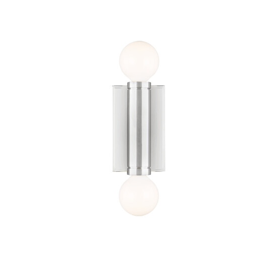 null - Beckham Modern Double Sconce Nickel