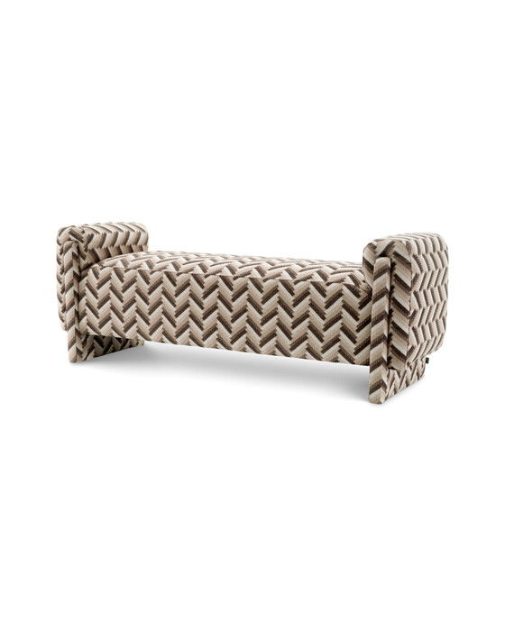 del vale bänk chevron brown