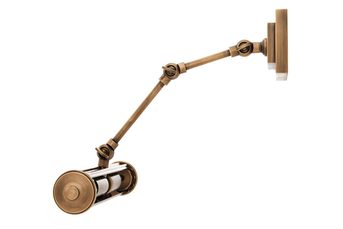 Luca vägglampa antik mässing S