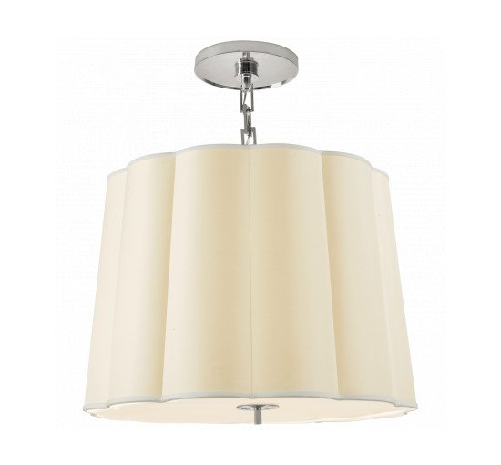 null - Simple Scallop Chandelier Soft Silver