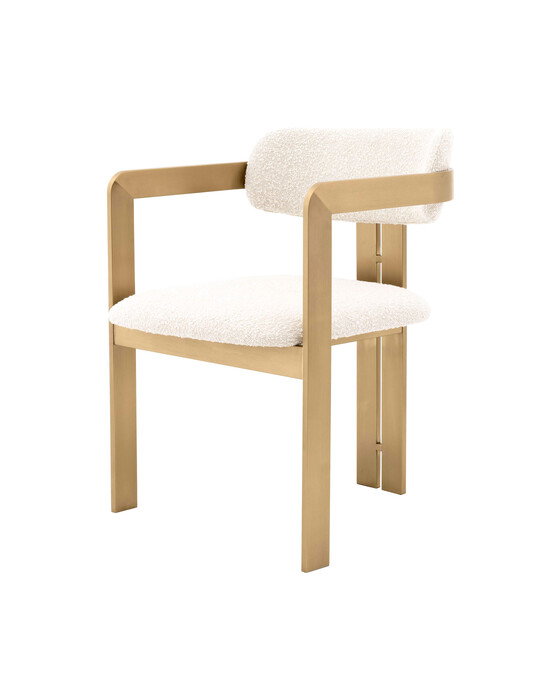 Donato matstol bouclé cream | Möbler - Stolar - Karmstolar | Möbelexperten