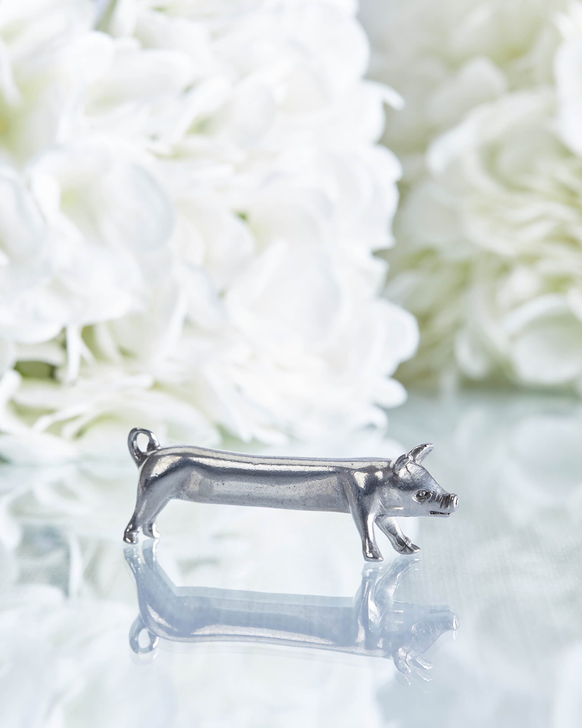 Knivstøtte Gris Tinn