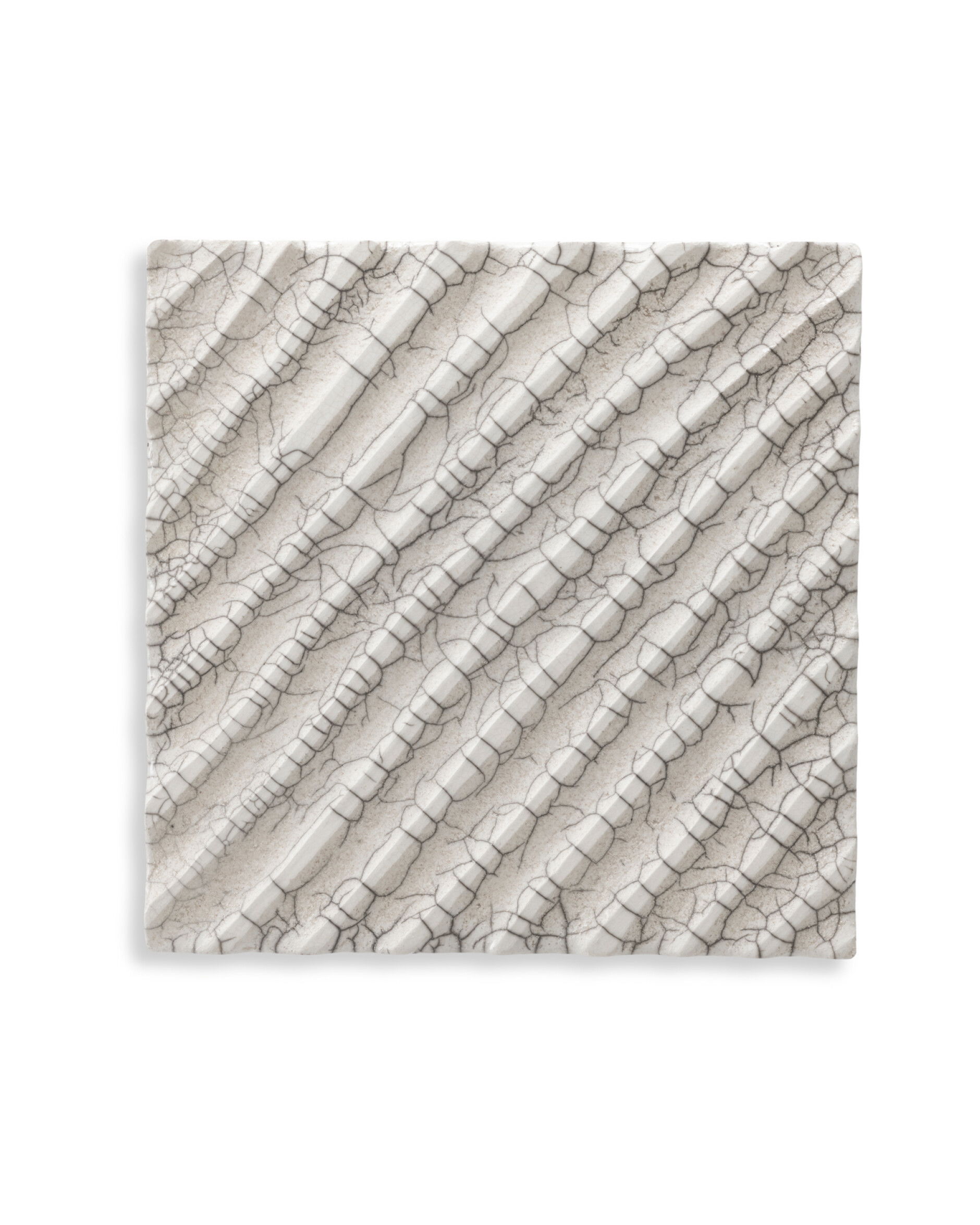 Division diagonal väggdekoration vit