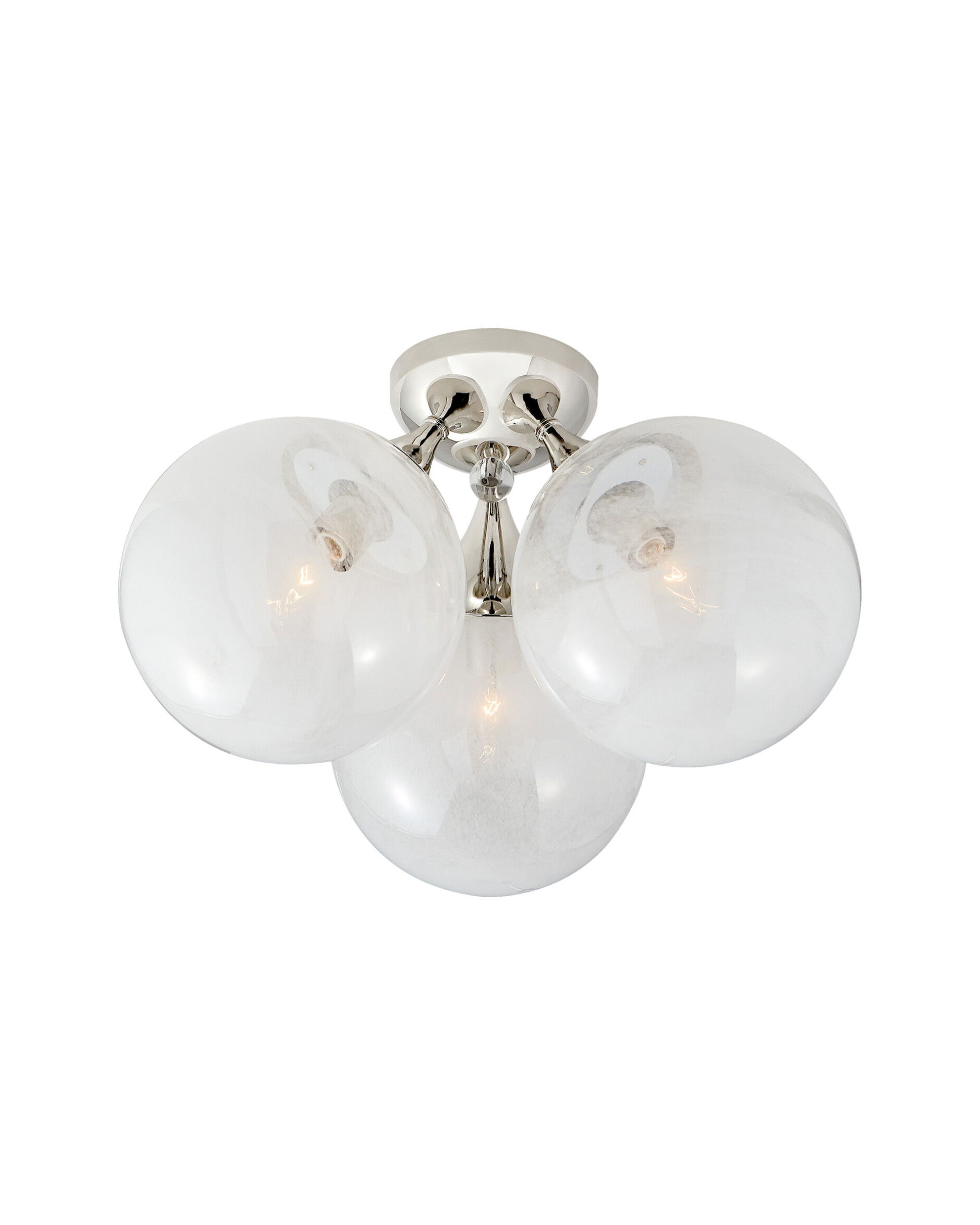 Cristol plafond trippel nickel