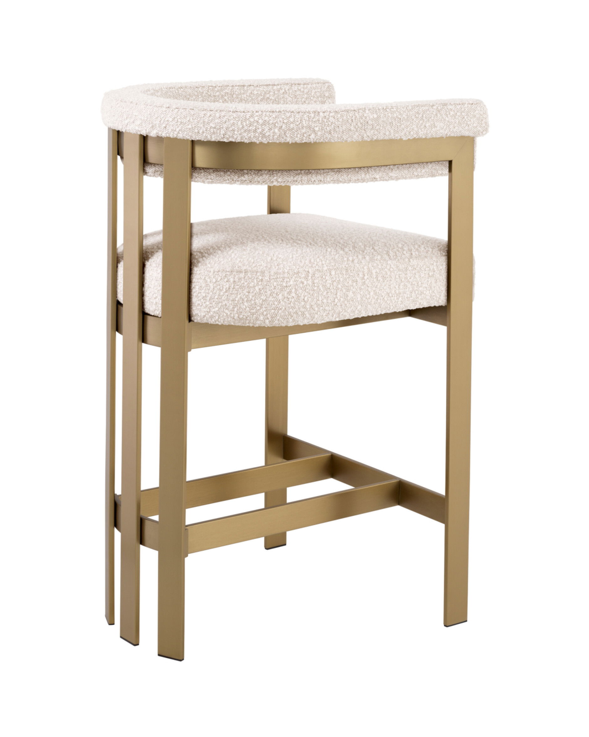 Clubhouse barstol bouclé cream