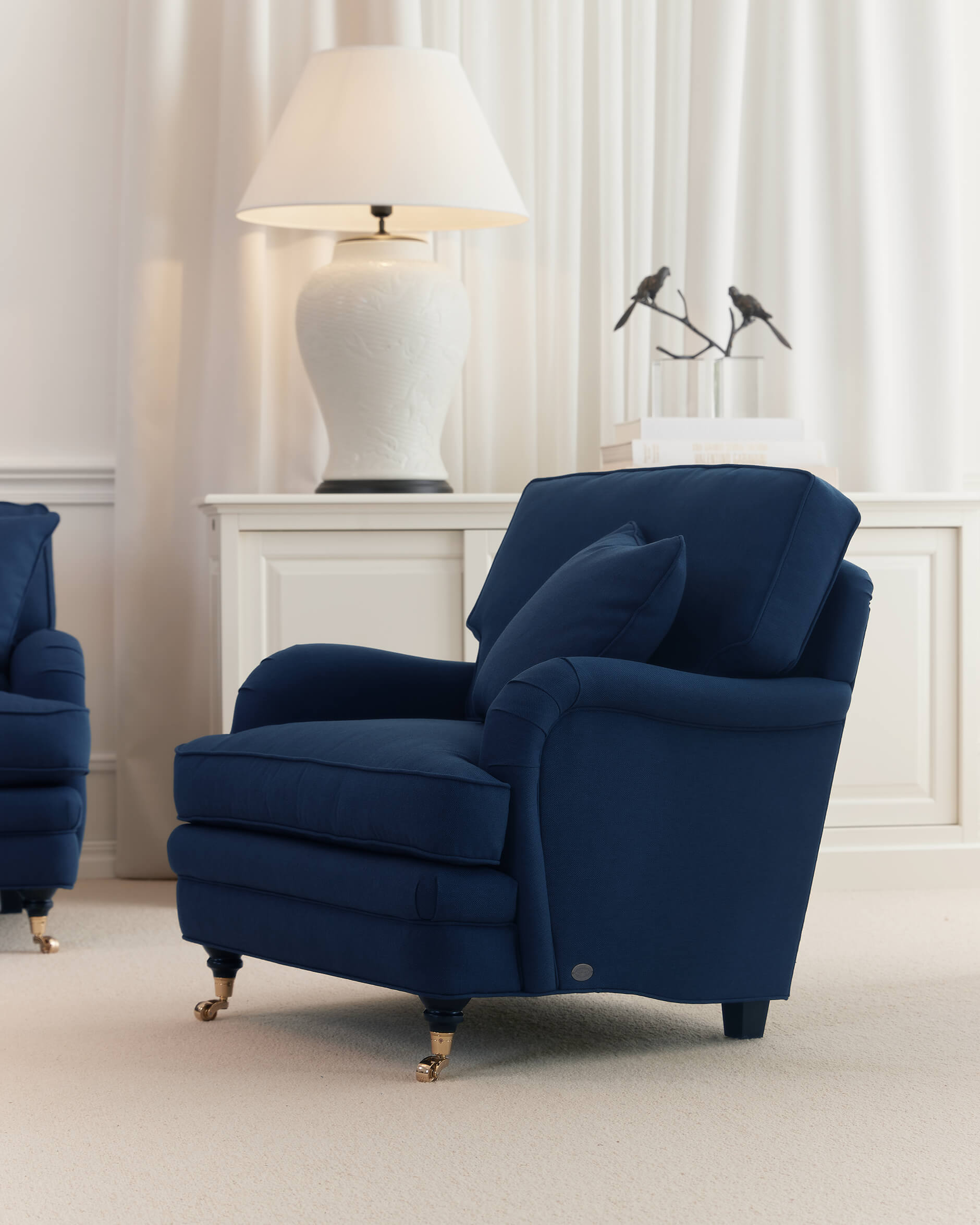 Howard Heritage fåtölj indigo