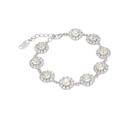 Crystal - Sofia armband ivory pearl / jet