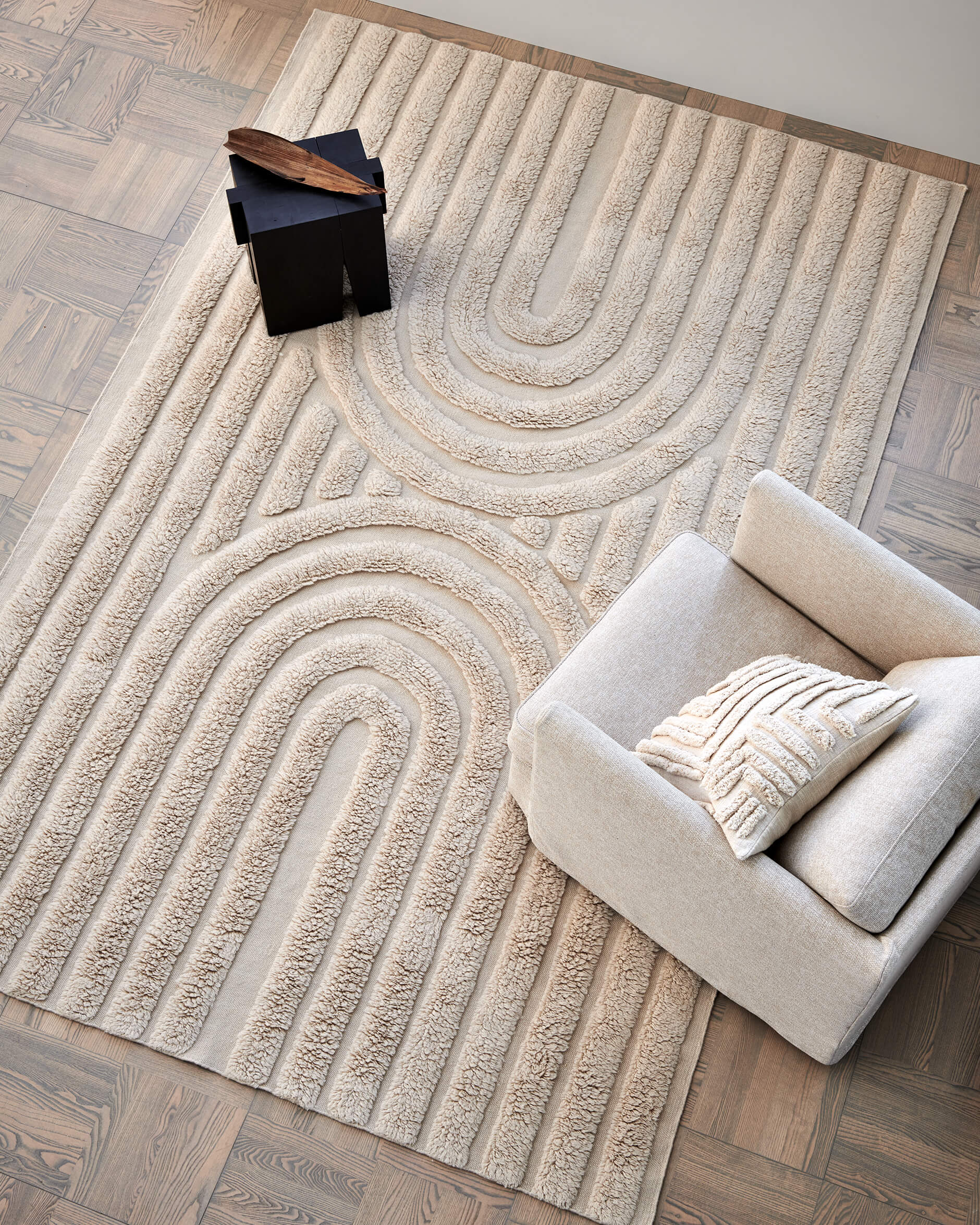 Curve-matto luonnollinen beige