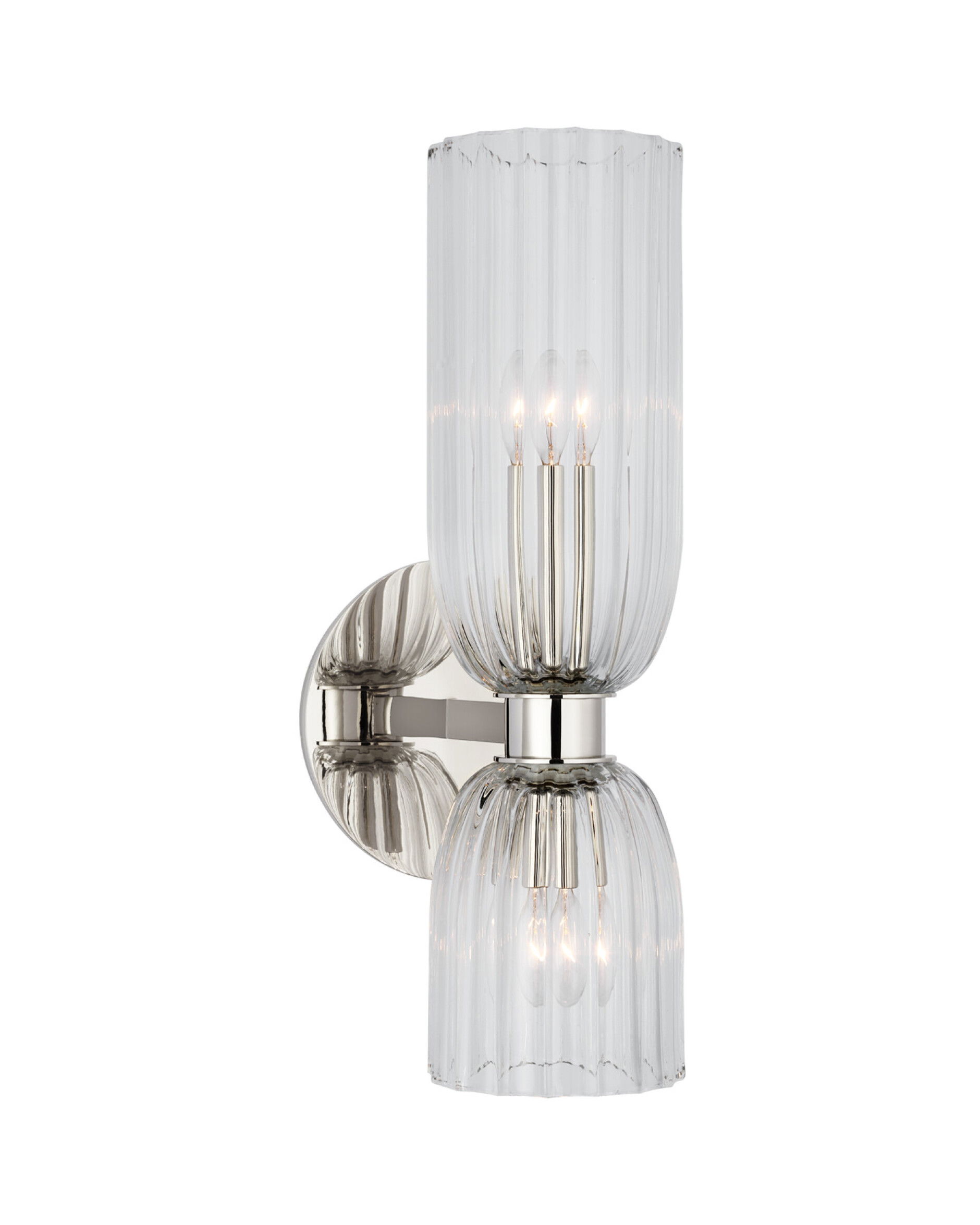 Asalea 16" vägglampa dubbel nickel